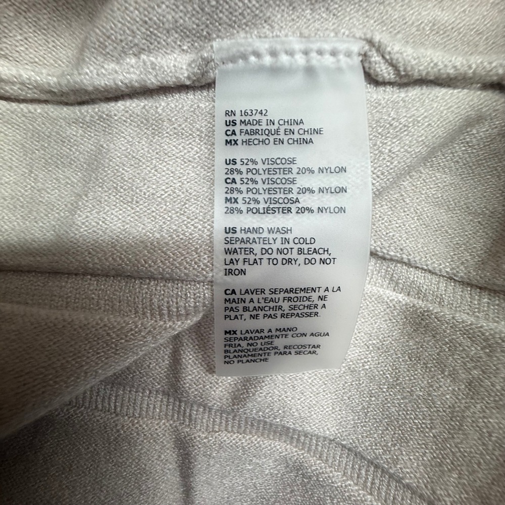 Milano Womens M Beige Ribbed Knit‎ Pleated Midi Skirt Stretch Pull On - Picture 11 of 11